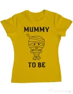 Tricou ADLER dama Mummy to be boy Galben