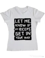 Tricou ADLER dama My biceps Alb