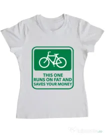 Tricou ADLER dama Bicycle Alb