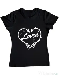 Tricou ADLER dama Loved Negru