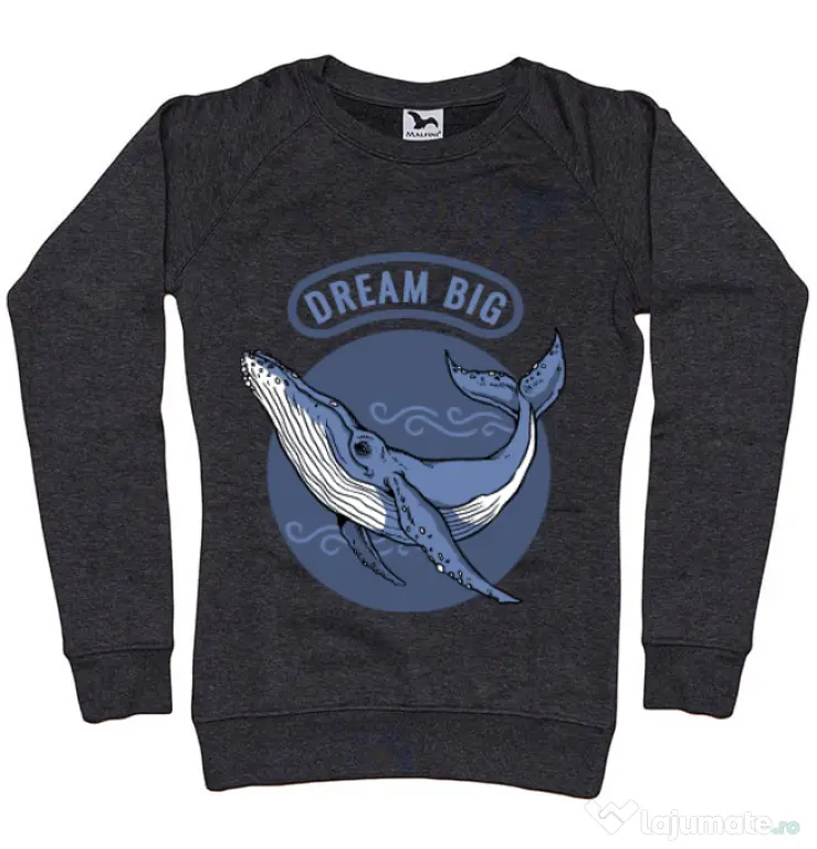 Bluza ADLER dama Dream big Negru melanj