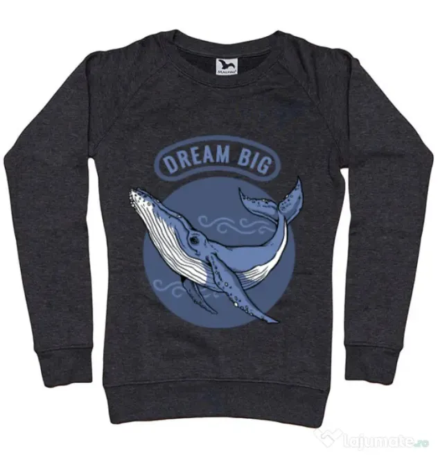 Bluza ADLER dama Dream big Negru melanj