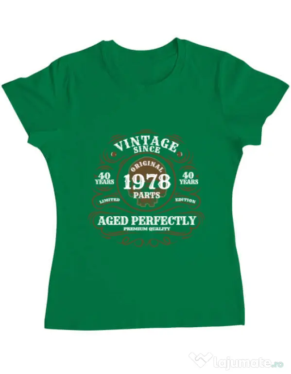 Tricou ADLER dama Vintage since Verde mediu