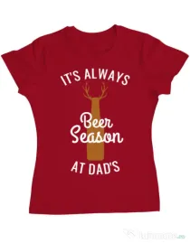 Tricou ADLER dama Beer season Rosu