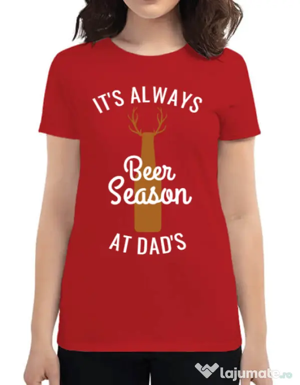 Tricou ADLER dama Beer season Rosu