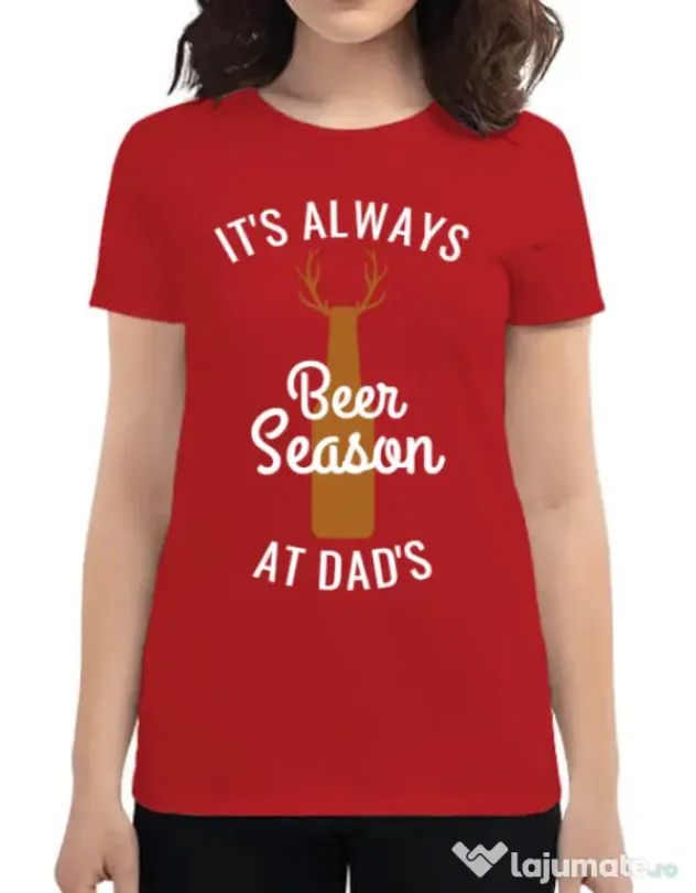 Tricou ADLER dama Beer season Rosu