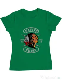 Tricou ADLER dama Native chief Verde mediu