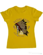 Tricou ADLER dama Native pride Galben