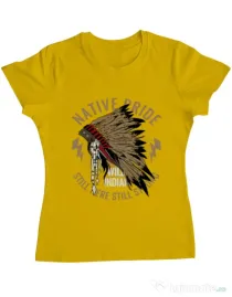Tricou ADLER dama Native pride Galben