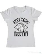 Tricou ADLER dama Let’s taco Alb