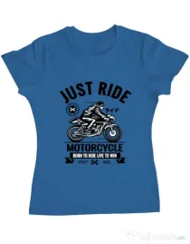 Tricou ADLER dama Just ride Albastru azuriu