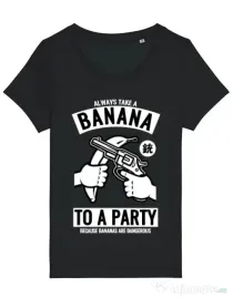 Tricou STANLEY STELLA dama Banana Party Negru