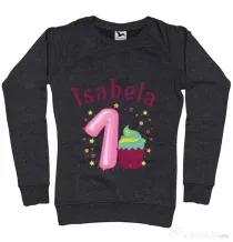 Bluza ADLER dama First Birthday Negru melanj