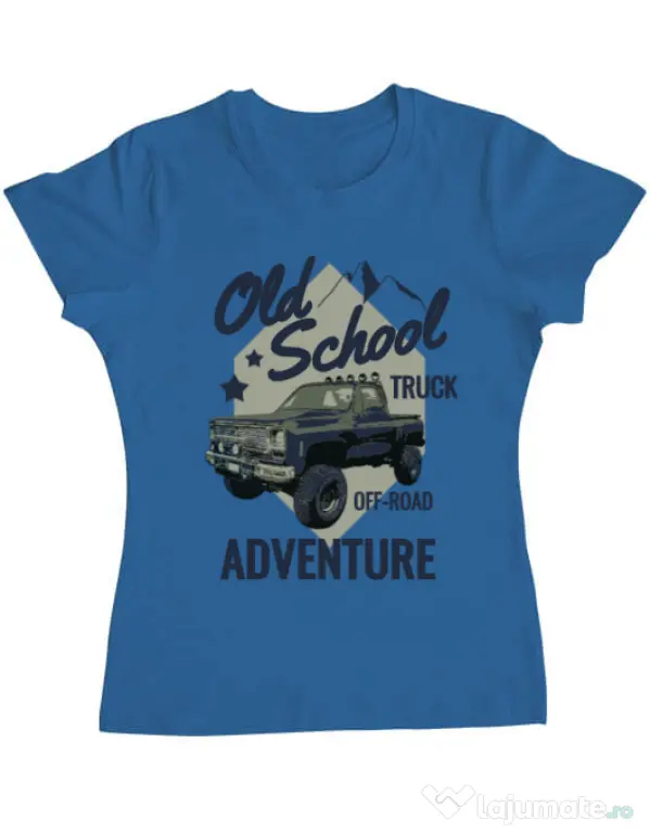 Tricou ADLER dama Off-road truck Albastru azuriu