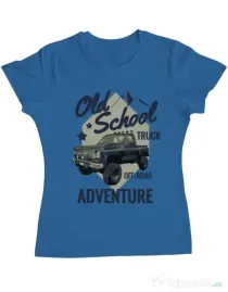 Tricou ADLER dama Off-road truck Albastru azuriu