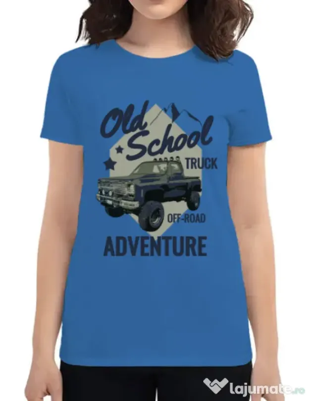 Tricou ADLER dama Off-road truck Albastru azuriu