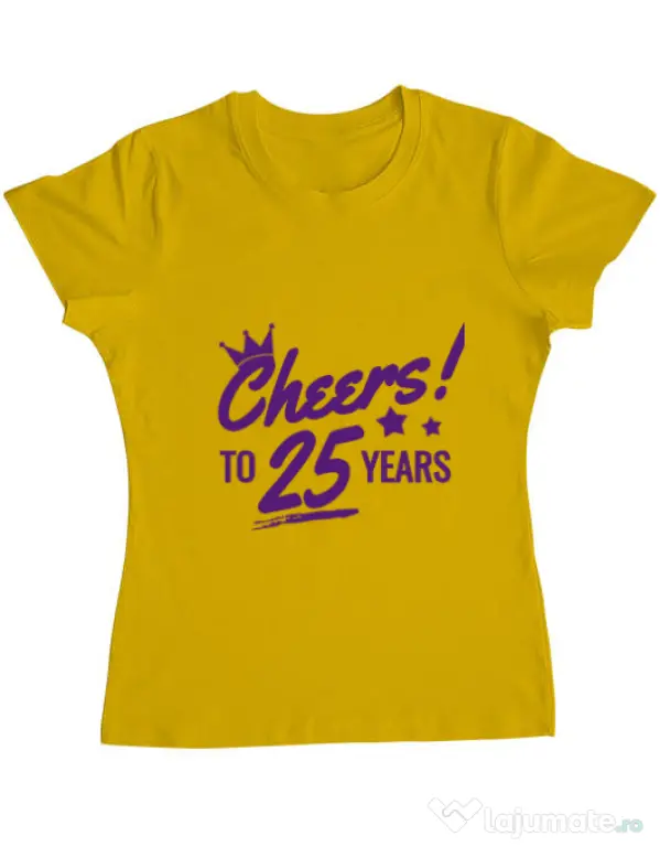 Tricou ADLER dama Cheers Galben