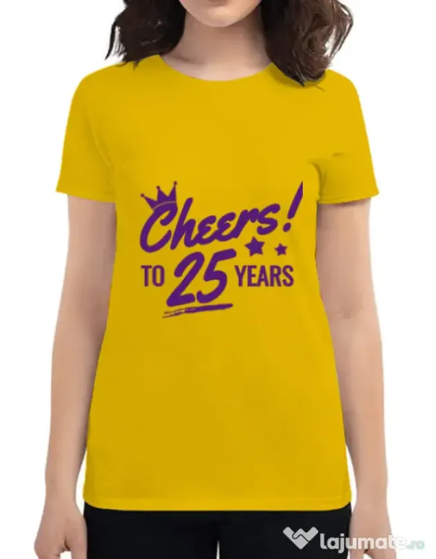 Tricou ADLER dama Cheers Galben