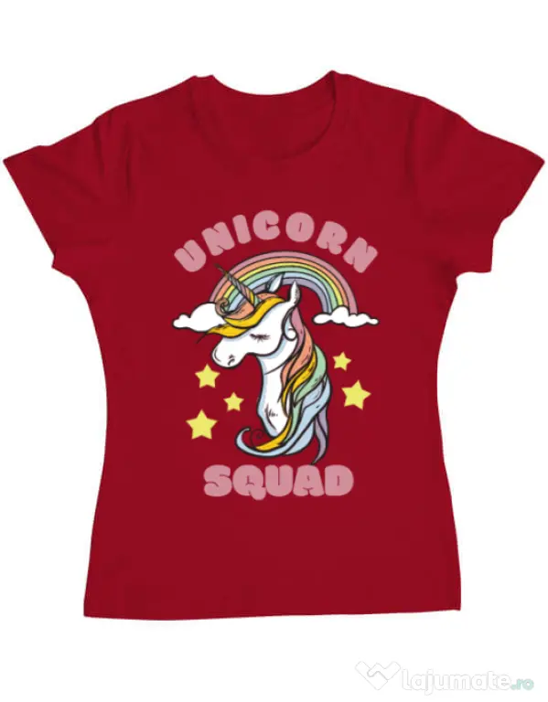 Tricou ADLER dama Unicorn squad Rosu