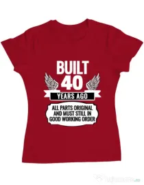 Tricou ADLER dama Original parts Rosu