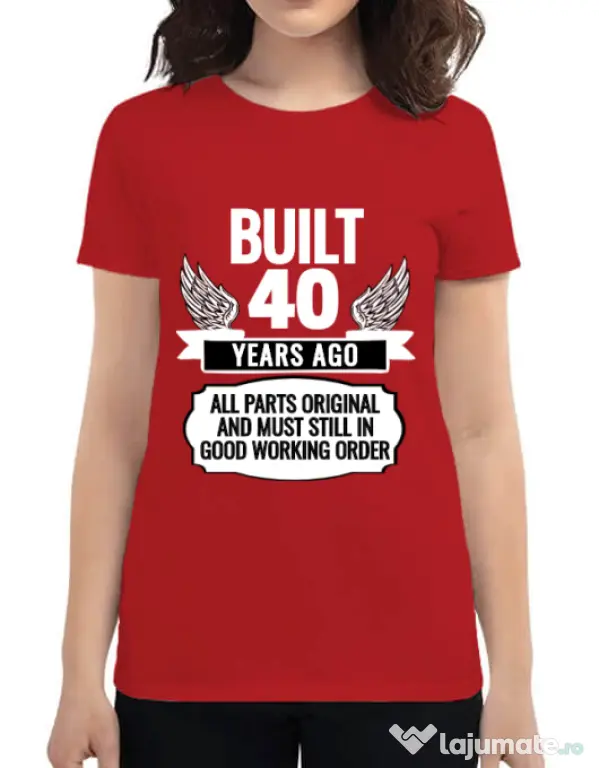Tricou ADLER dama Original parts Rosu