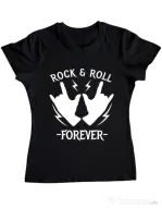 Tricou ADLER dama Rock and roll Negru