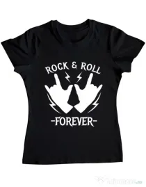 Tricou ADLER dama Rock and roll Negru