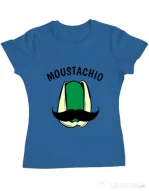 Tricou ADLER dama Moustachio Albastru azuriu