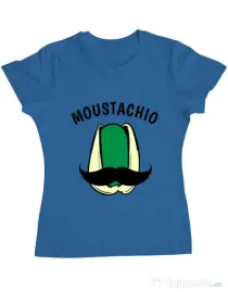 Tricou ADLER dama Moustachio Albastru azuriu