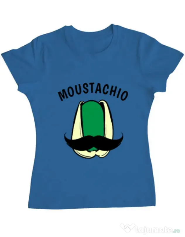 Tricou ADLER dama Moustachio Albastru azuriu