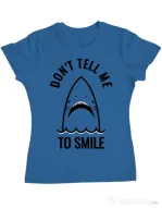 Tricou ADLER dama Sad shark Albastru azuriu
