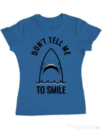 Tricou ADLER dama Sad shark Albastru azuriu