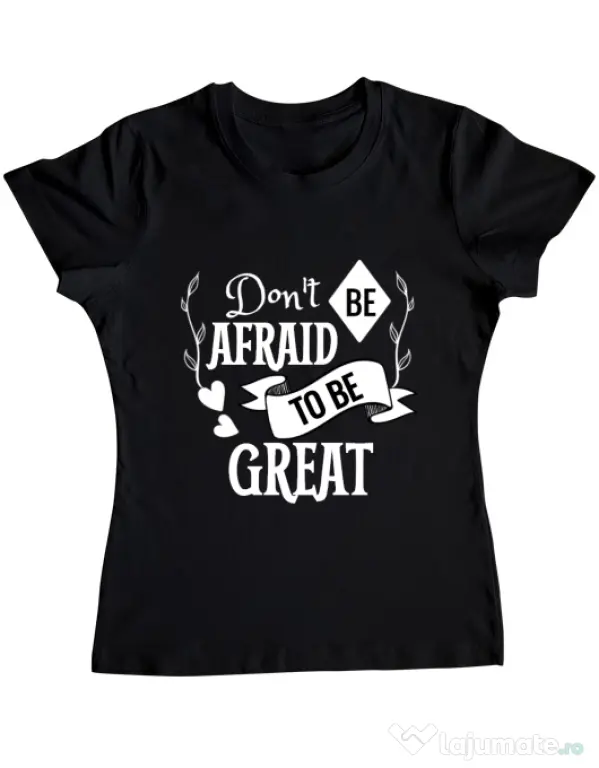 Tricou ADLER dama Be great Negru