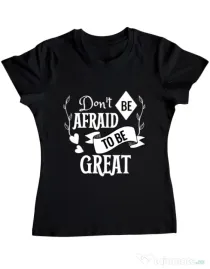 Tricou ADLER dama Be great Negru