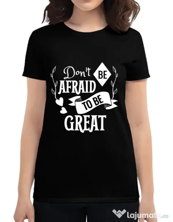 Tricou ADLER dama Be great Negru