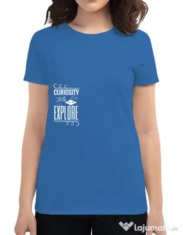 Tricou ADLER dama Curiosity Albastru azuriu