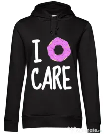 Hoodie dama cu gluga I donut care Negru
