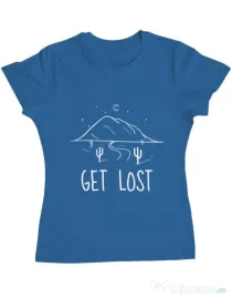 Tricou ADLER dama Get lost Albastru azuriu