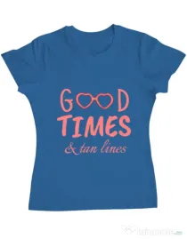 Tricou ADLER dama Tan lines Albastru azuriu