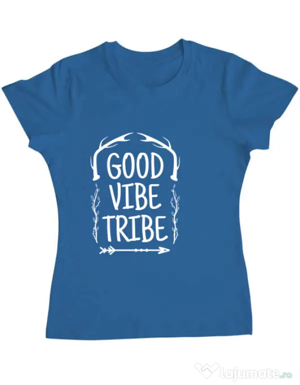 Tricou ADLER dama Good vibe tribe Albastru azuriu