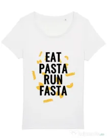 Tricou STANLEY STELLA dama Eat pasta Alb
