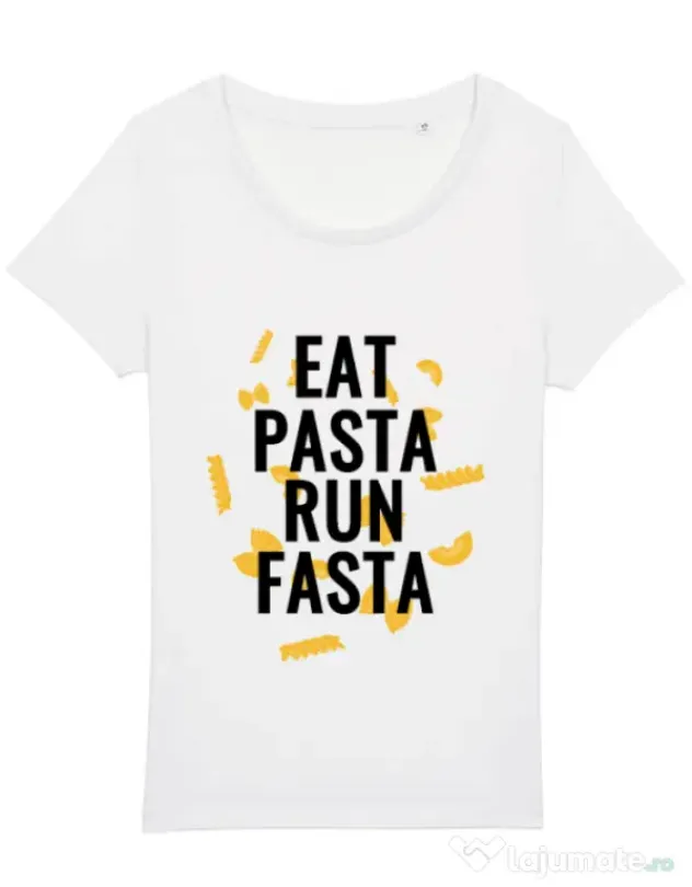 Tricou STANLEY STELLA dama Eat pasta Alb