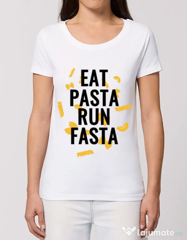 Tricou STANLEY STELLA dama Eat pasta Alb