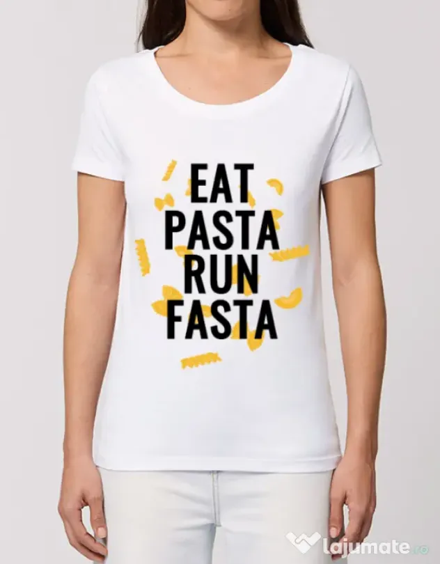 Tricou STANLEY STELLA dama Eat pasta Alb