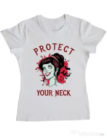 Tricou ADLER dama Protect your neck Alb