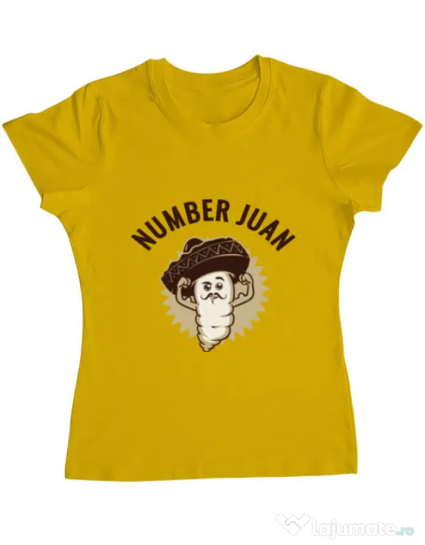 Tricou ADLER dama Number Juan Galben