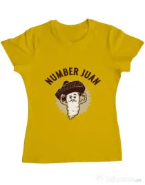 Tricou ADLER dama Number Juan Galben