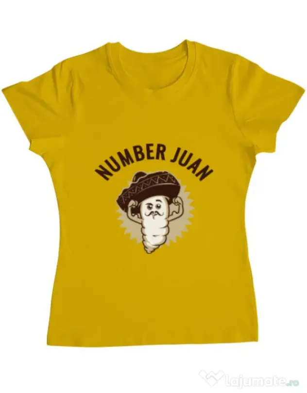 Tricou ADLER dama Number Juan Galben