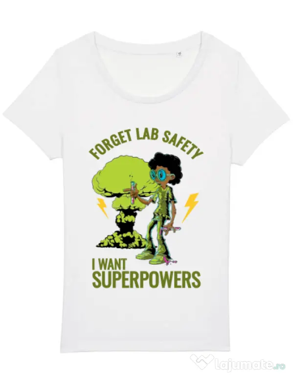 Tricou STANLEY STELLA dama I want superpowers Alb