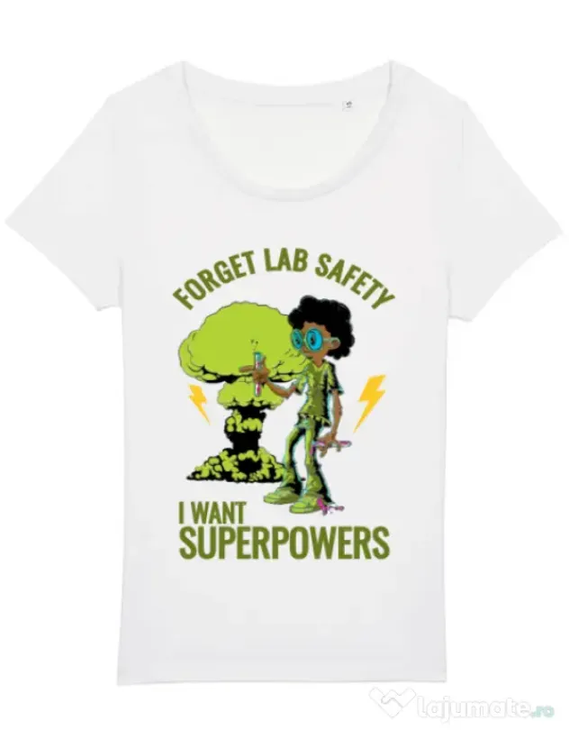 Tricou STANLEY STELLA dama I want superpowers Alb